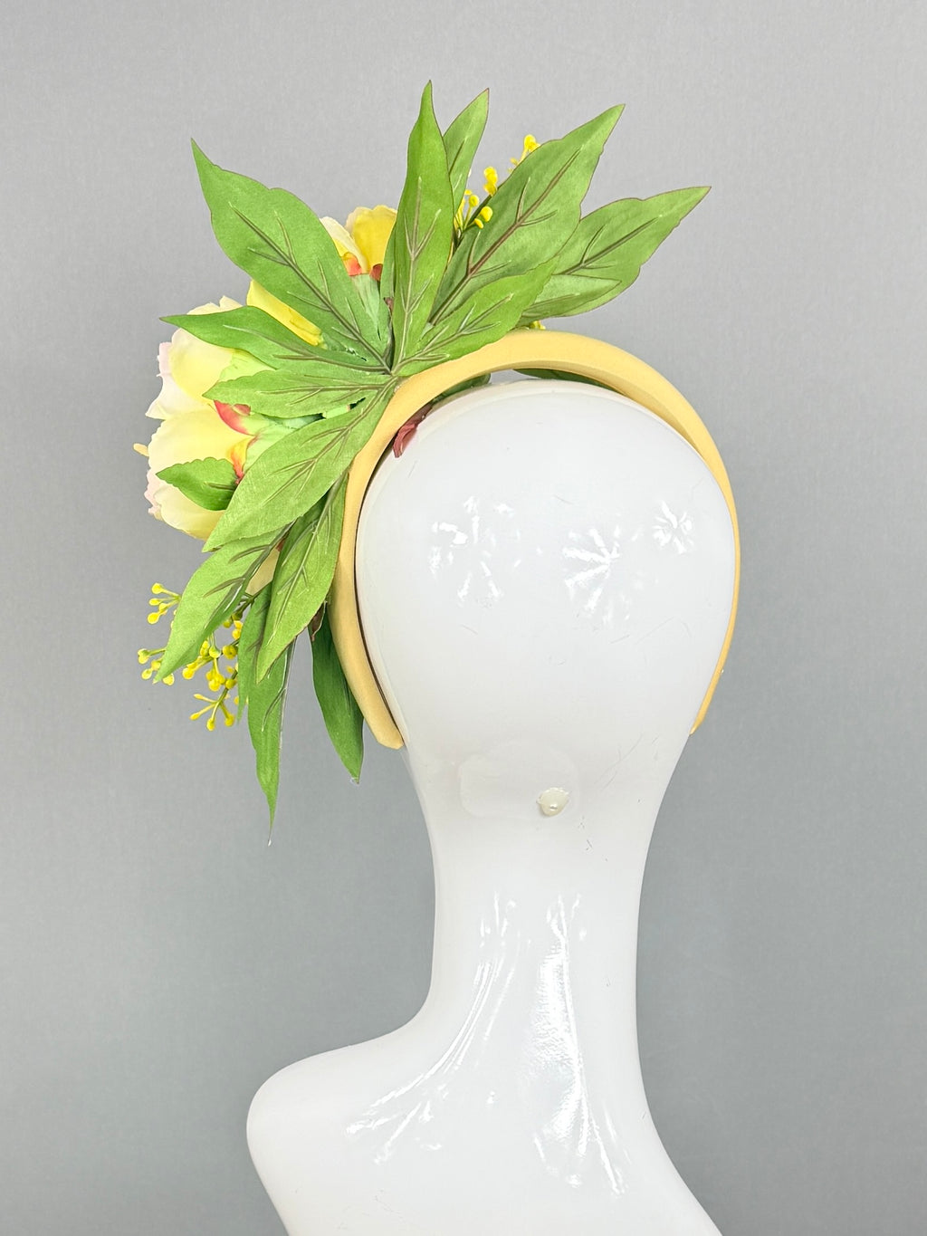 Kentucky Derby Fascinator Hat | Green, and Yellow Headpiece | Derbyologie
