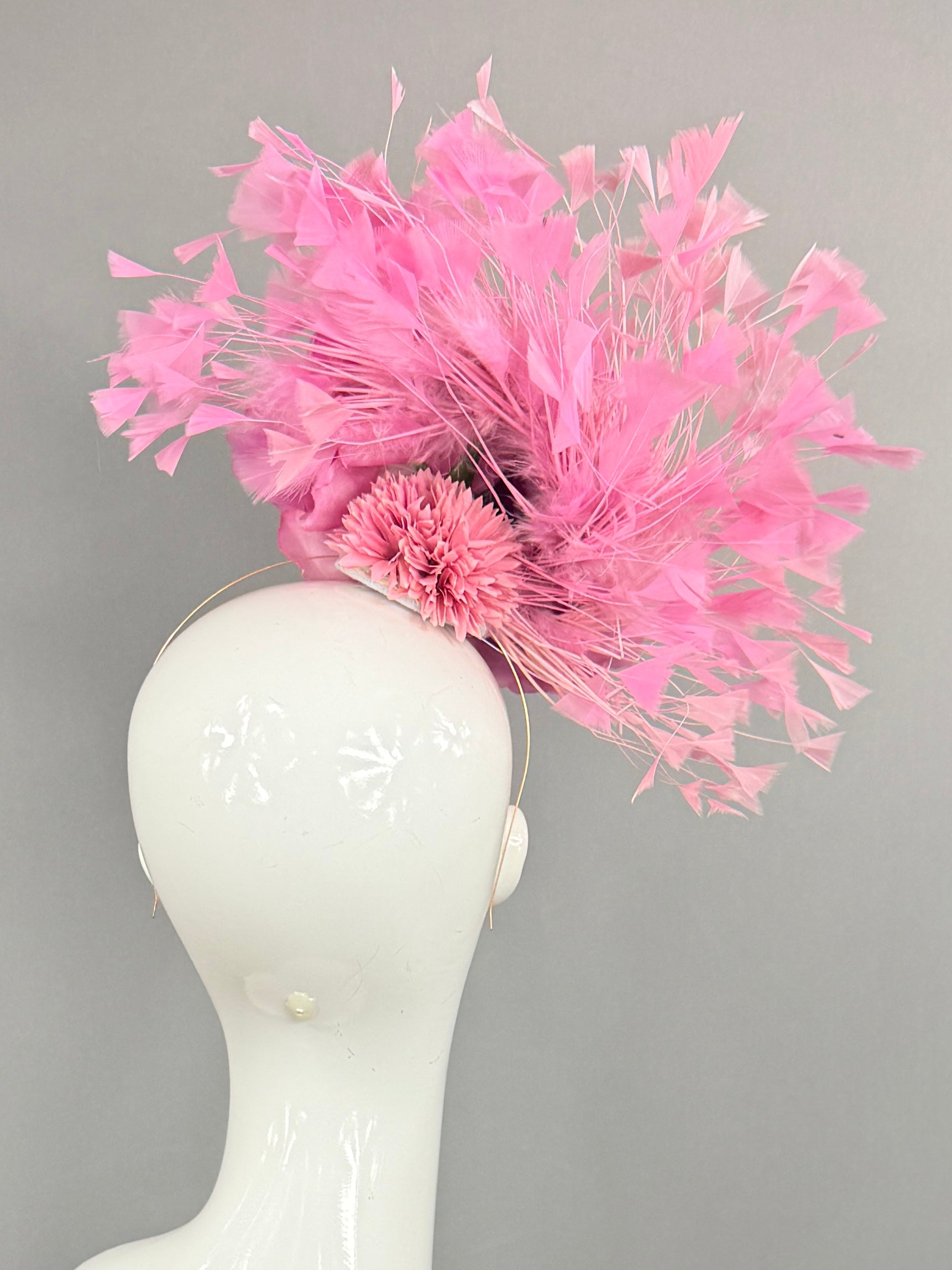 Kentucky Derby Fascinator Hat | Pink Floral Headpiece | Derbyologie