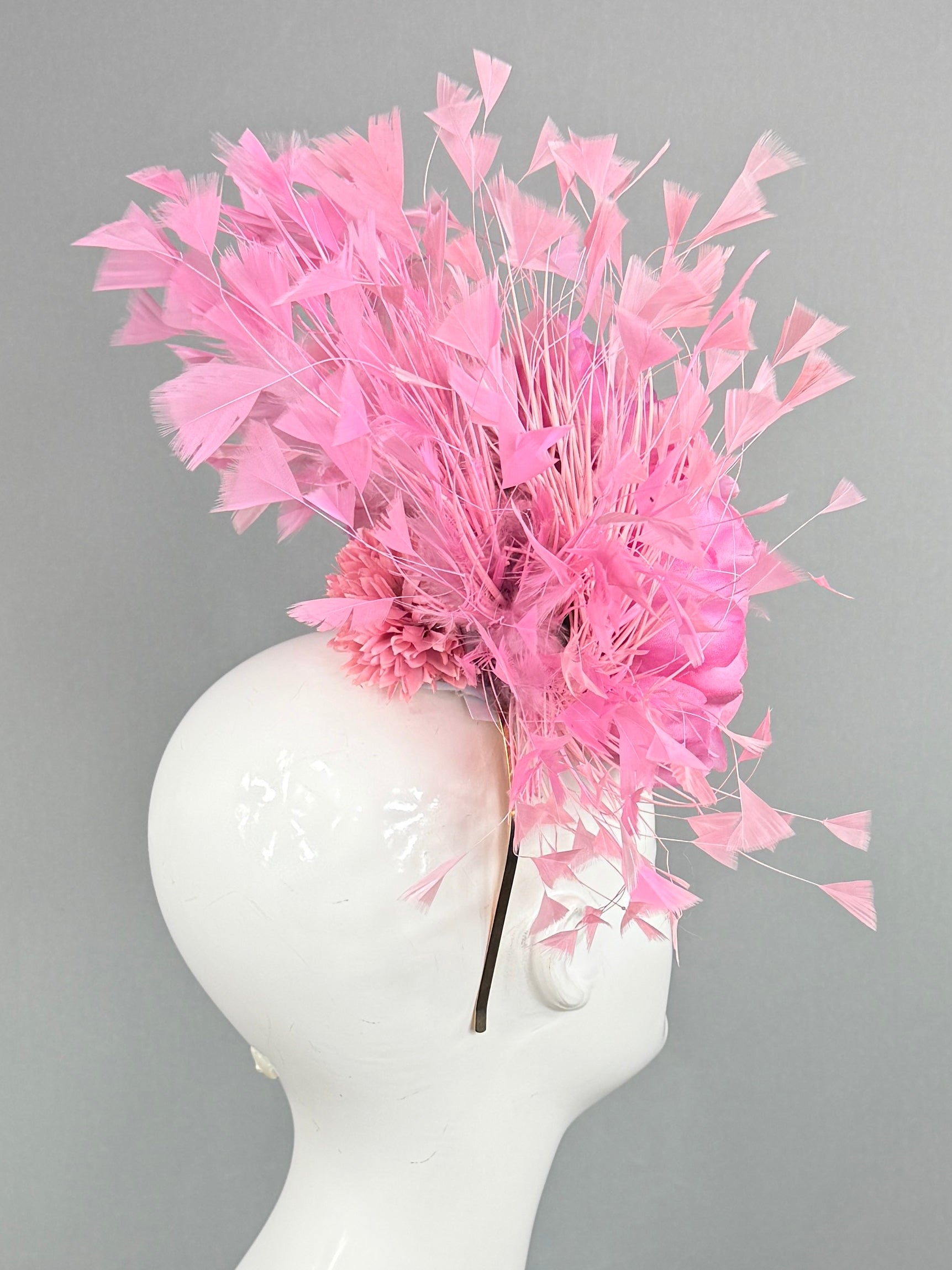 Kentucky Derby Fascinator Hat | Pink Floral Headpiece | Derbyologie