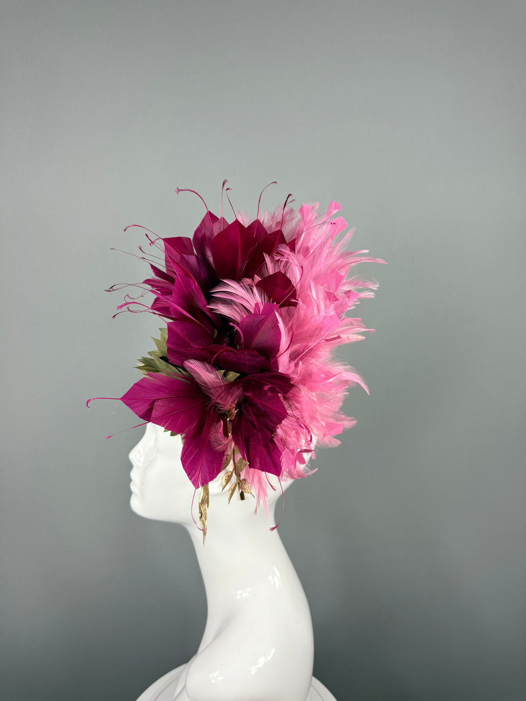 Kentucky Derby Fascinator Hat | Pink, Mauve, Green and Gold | Derbyologie