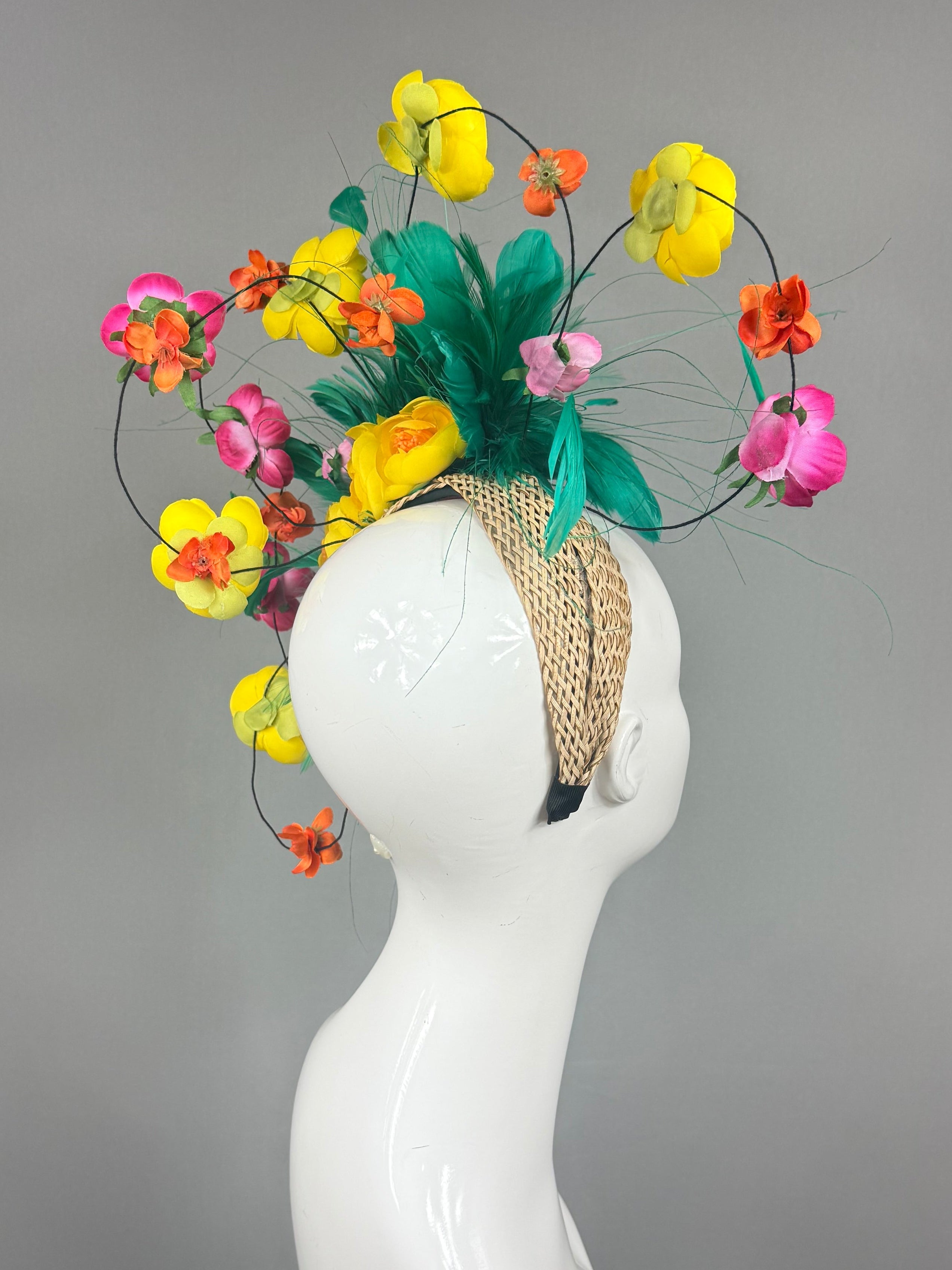 Kentucky Derby Fascinator Hat | Green Flower Fascinator Hat | Derbyologie