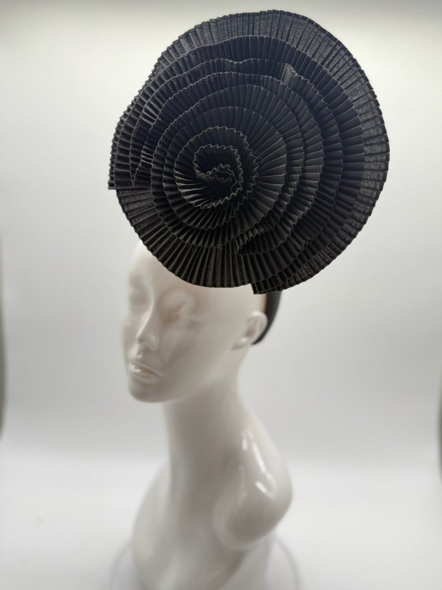 Black Kentucky Derby fascinator, Derby Hat Alternative (GOLD LINE)