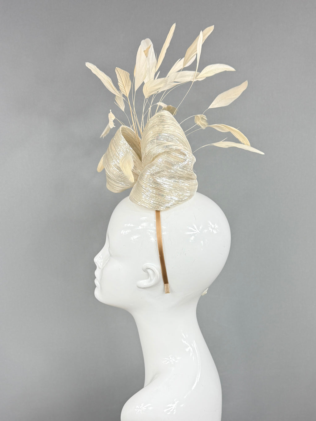 Kentucky Derby Fascinator Hat | Gold Silk Headpiece | Derbyologie