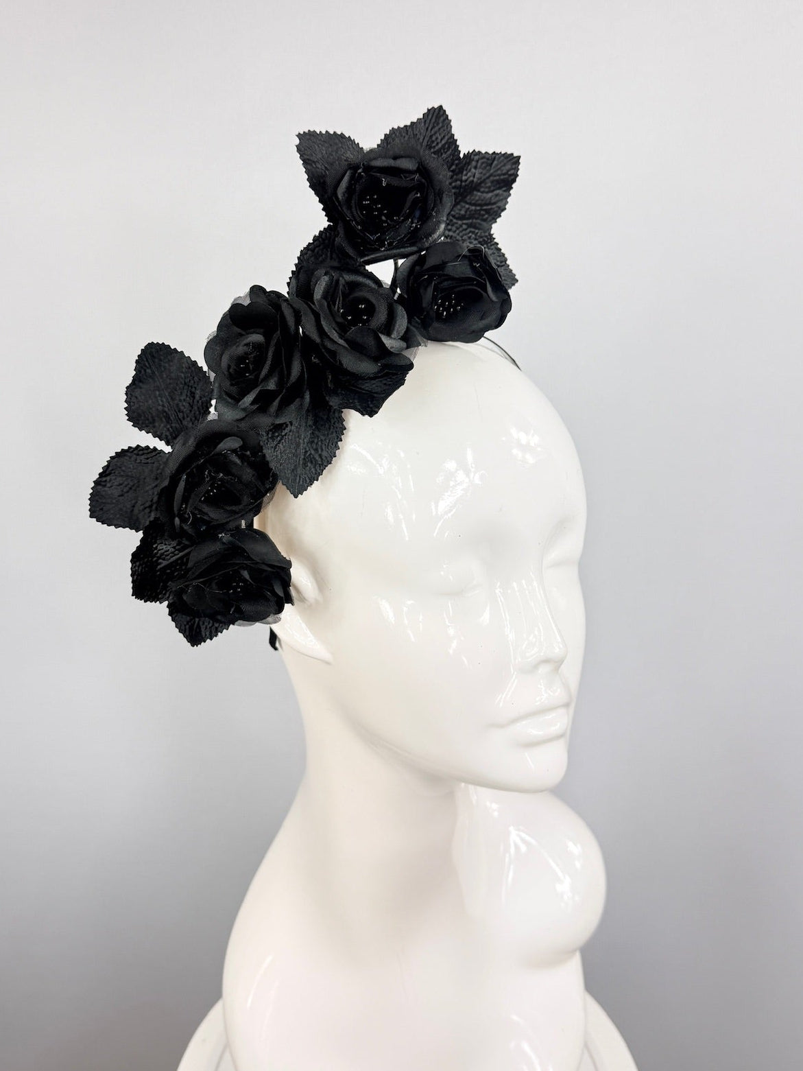 Kentucky Derby Fascinator Hat | Black Flower Headpiece | Derbyologie