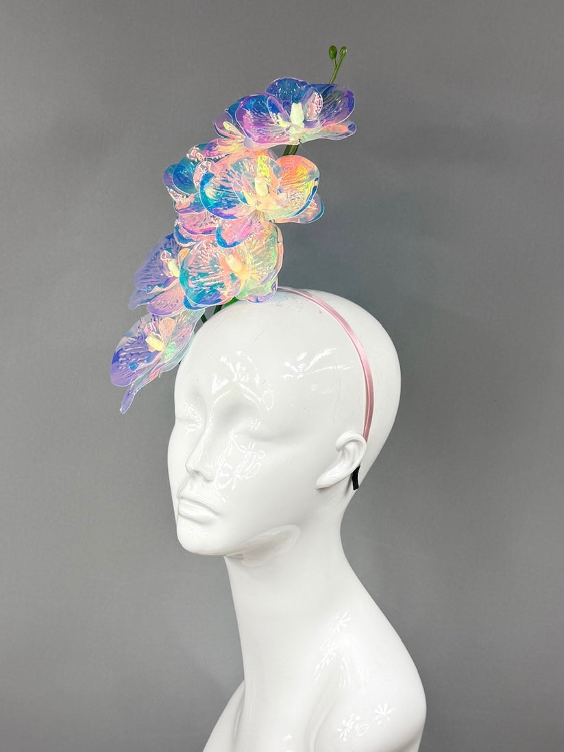 Kentucky Derby Fascinator Hat |  Iridescent orchard Headpiece | Derbyologie