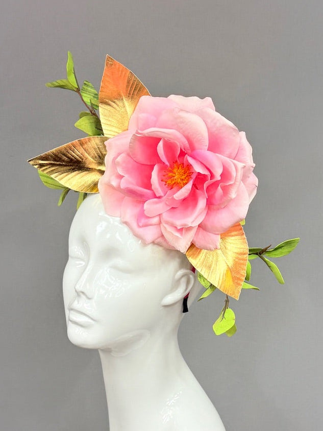 Kentucky Derby Fascinator Hat | Pink, Green, and Gold Derby Hat | Derbyologie