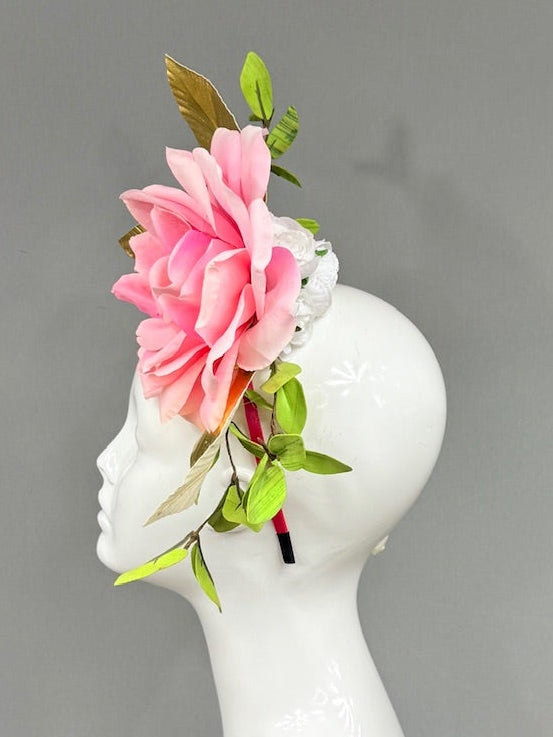 Kentucky Derby Fascinator Hat | Pink, Green, and Gold Derby Hat | Derbyologie