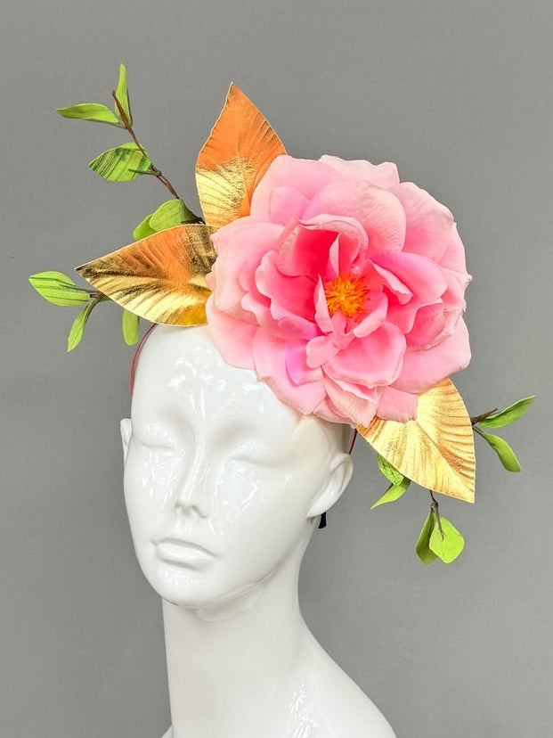 Kentucky Derby Fascinator Hat | Pink, Green, and Gold Derby Hat | Derbyologie