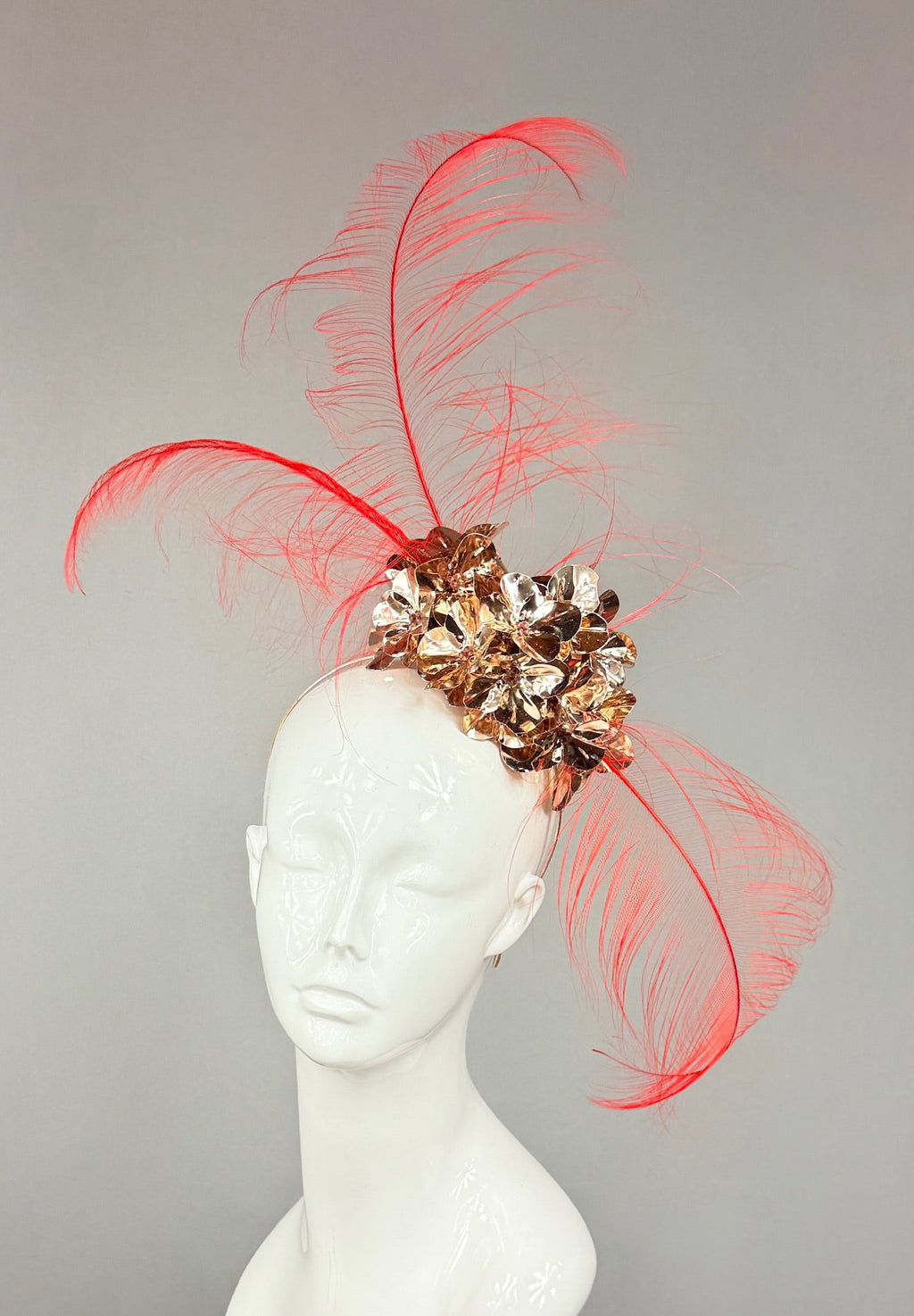 Kentucky Derby Fascinator Hat | Red and Gold Derby Hat | Derbyologie