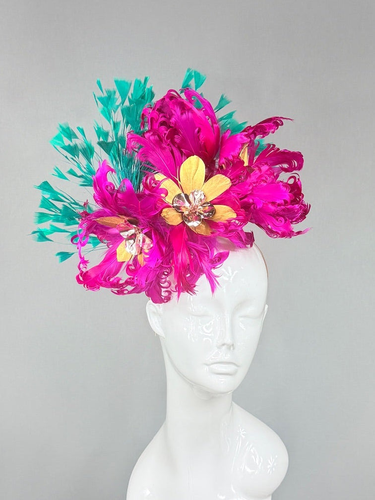 Kentucky Derby Fascinator Hat | Violet, Teal, and Gold Derby Hat | Derbyologie
