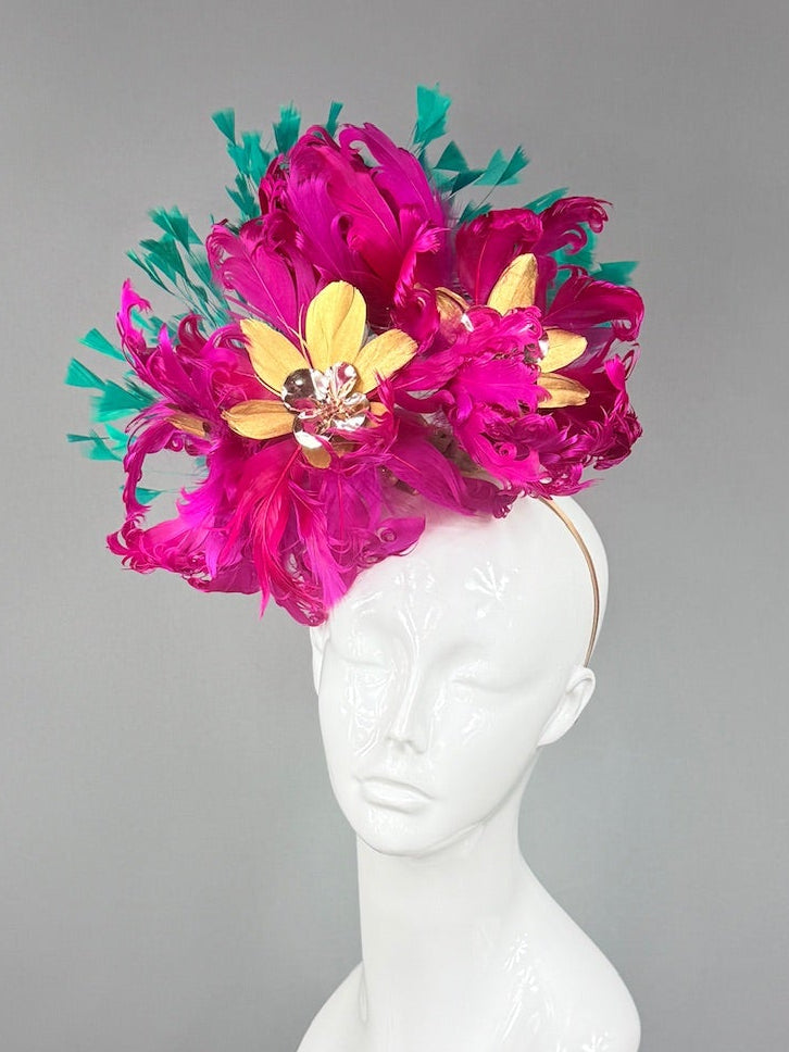 Kentucky Derby Fascinator Hat | Violet, Teal, and Gold Derby Hat | Derbyologie