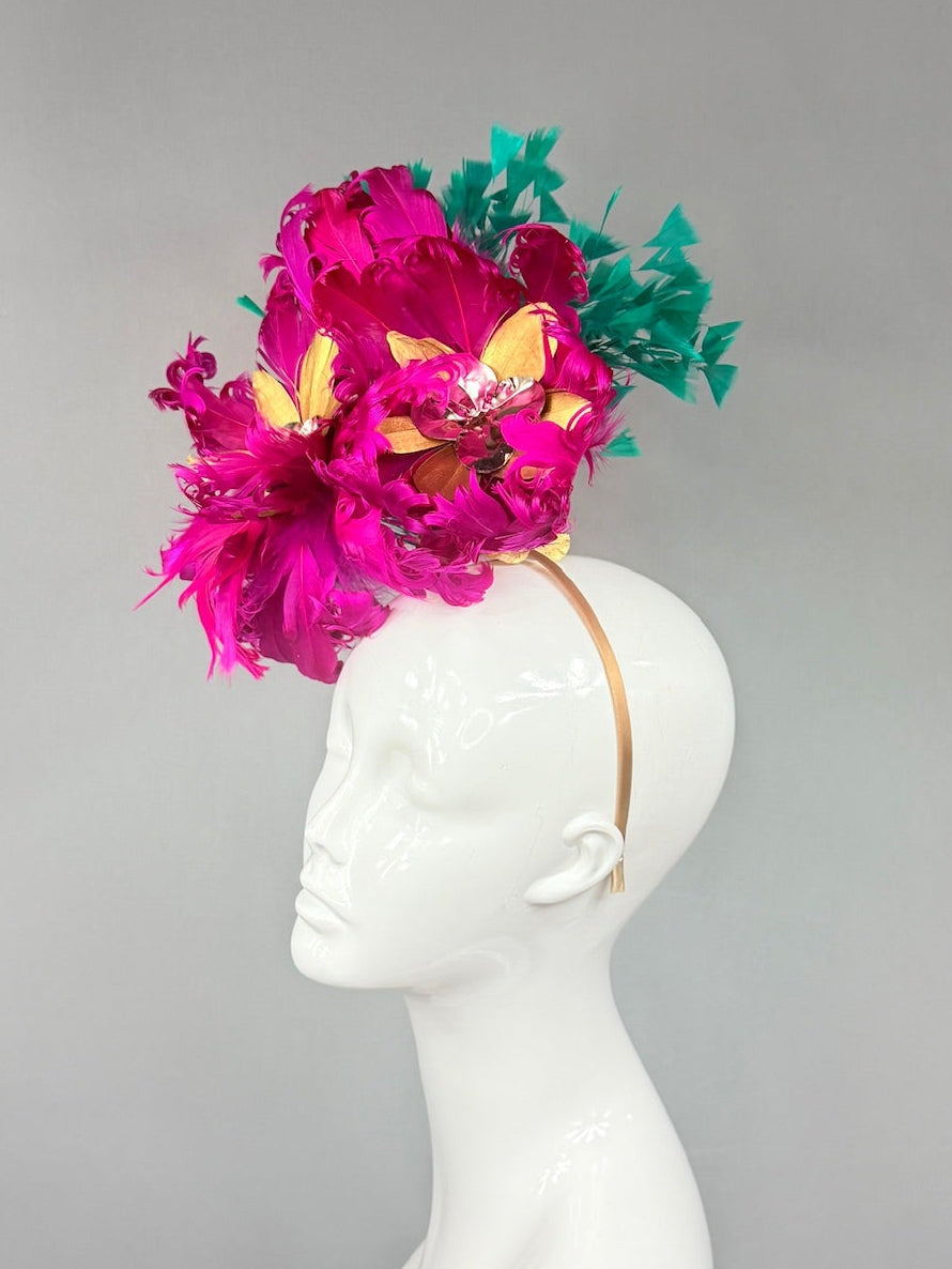 Kentucky Derby Fascinator Hat | Violet, Teal, and Gold Derby Hat | Derbyologie