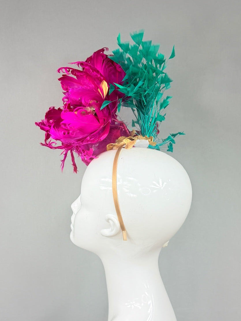Kentucky Derby Fascinator Hat | Violet, Teal, and Gold Derby Hat | Derbyologie