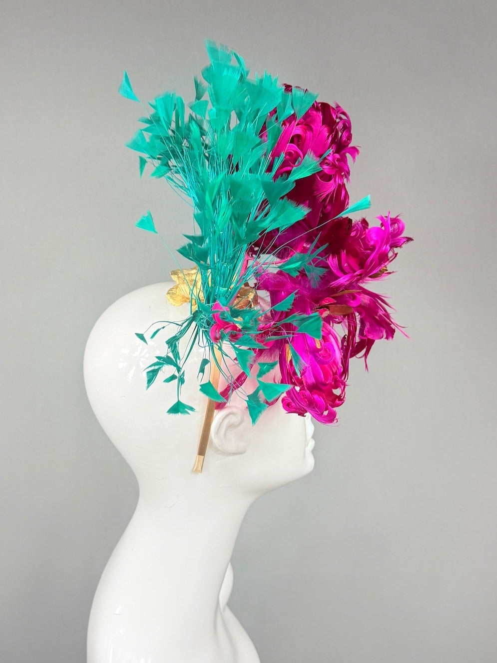 Kentucky Derby Fascinator Hat | Violet, Teal, and Gold Derby Hat | Derbyologie