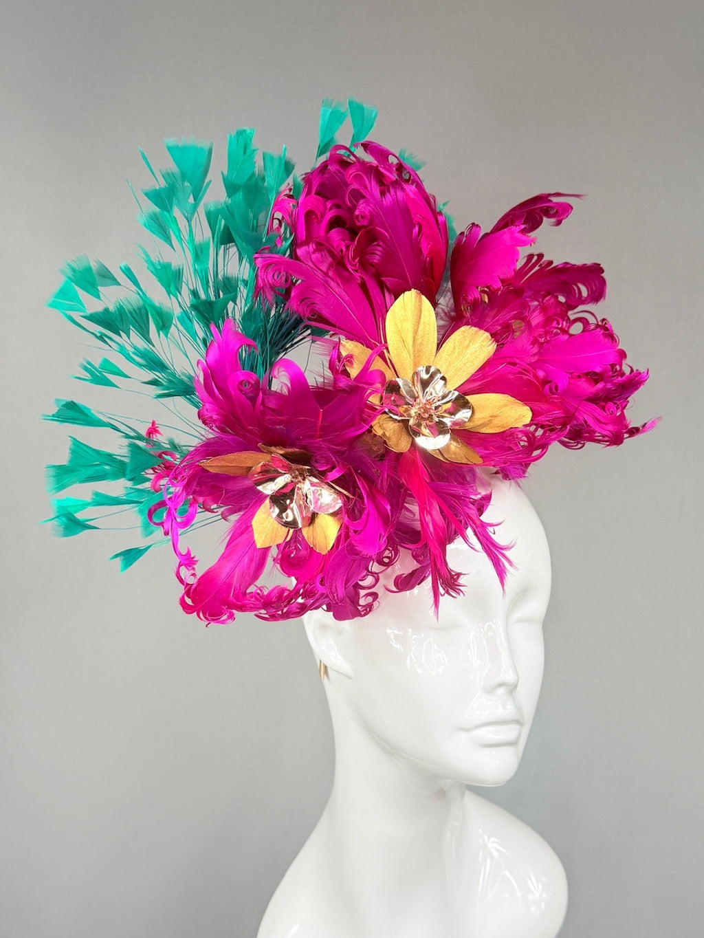 Kentucky Derby Fascinator Hat | Violet, Teal, and Gold Derby Hat | Derbyologie