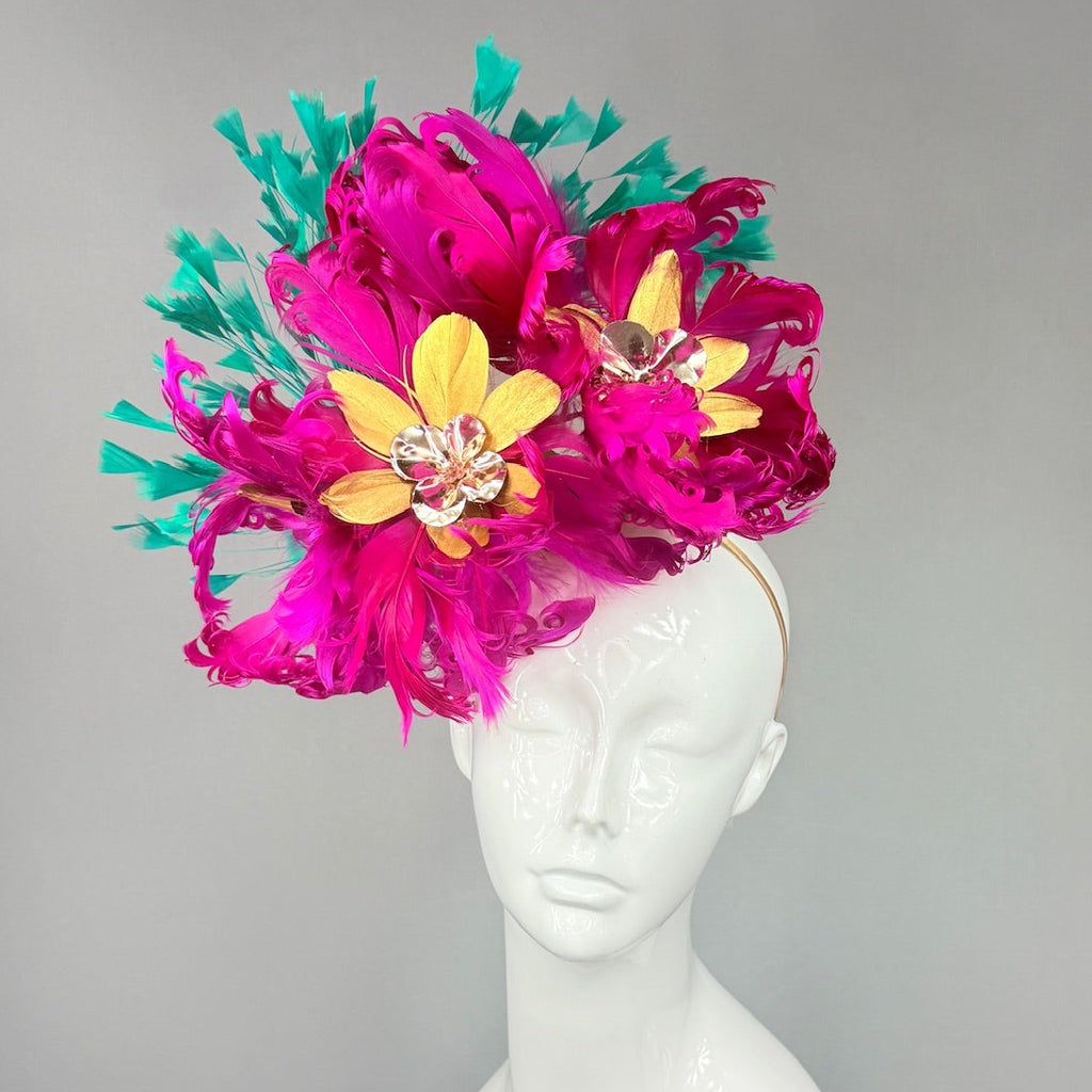 Kentucky Derby Fascinator Hat | Violet, Teal, and Gold Derby Hat | Derbyologie