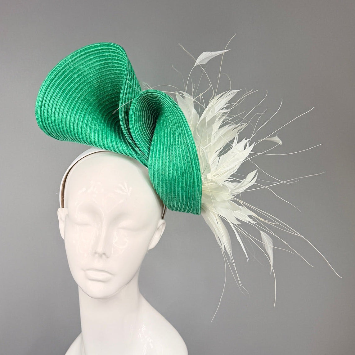 Kentucky Derby Fascinator Hat | Green and White Derby Hat | Derbyologie