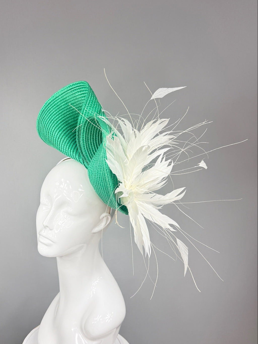 Kentucky Derby Fascinator Hat | Green and White Derby Hat | Derbyologie
