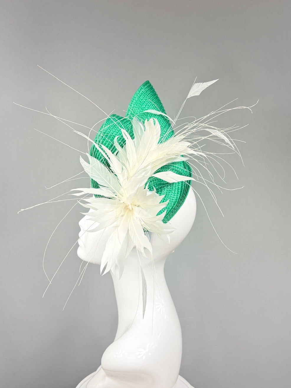 Kentucky Derby Fascinator Hat | Green and White Derby Hat | Derbyologie