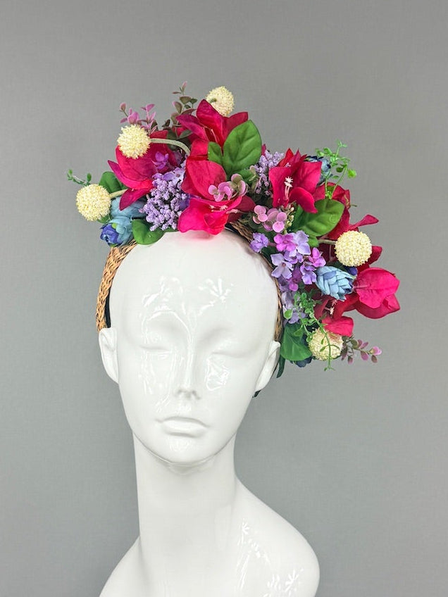 Kentucky Derby Fascinator Hat | Pink, Purple, Yellow, Green and Blue Derby Hat | Derbyologie