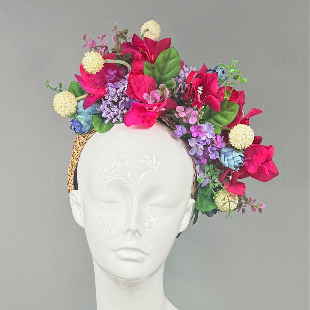 Kentucky Derby Fascinator Hat | Pink, Purple, Yellow, Green and Blue Derby Hat | Derbyologie