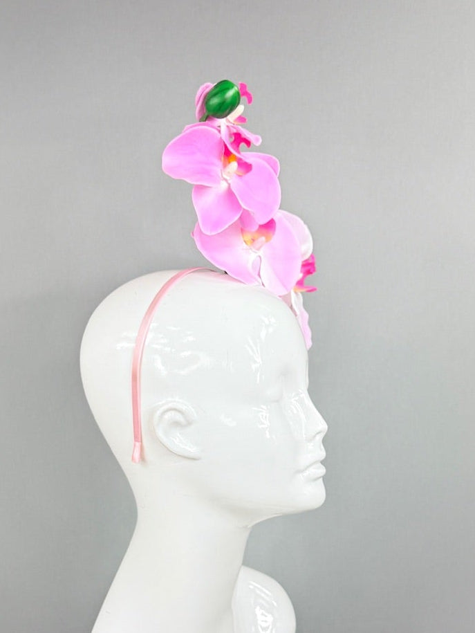 Kentucky Derby Fascinator Hat | Pink, White, and Green Headpiece | Derbyologie