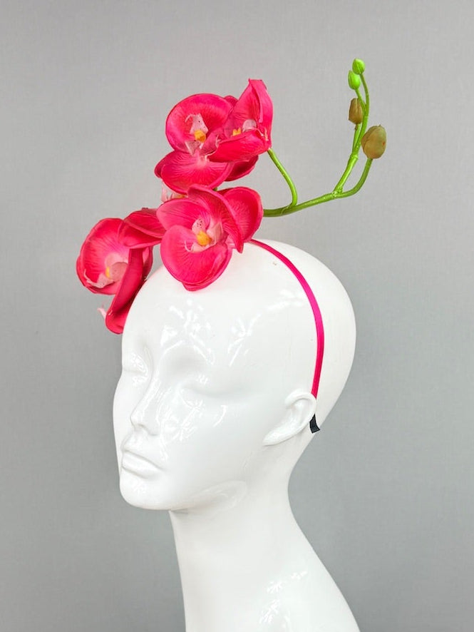 Kentucky Derby Fascinator Hat | Hot pink and Green Flower Hat | Derbyologie