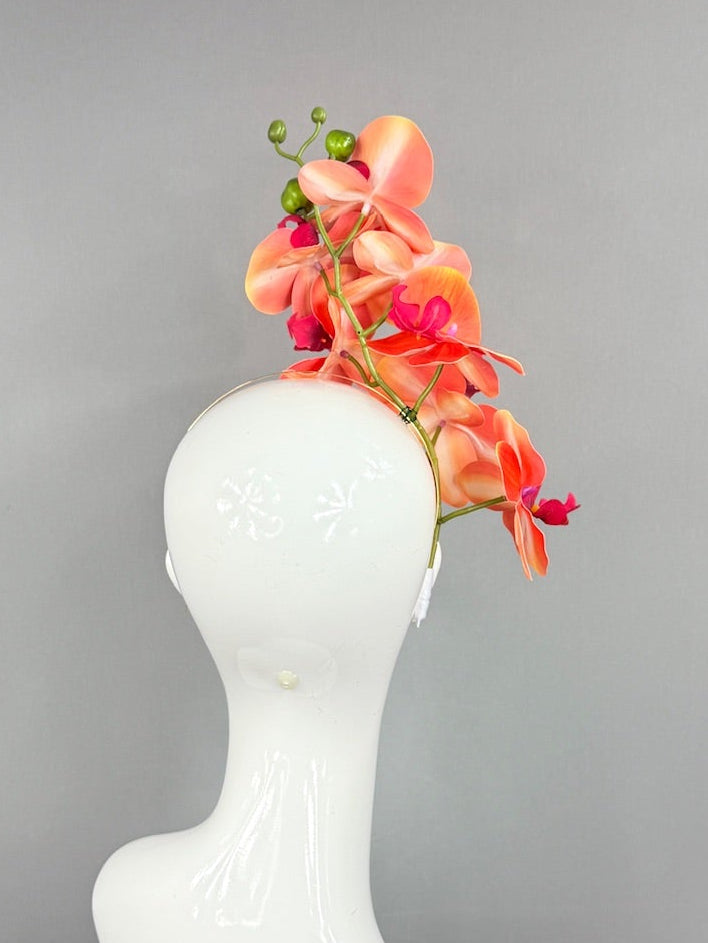 Kentucky Derby Fascinator Hat | Orange, Red, and Green Headpiece | Derbyologie