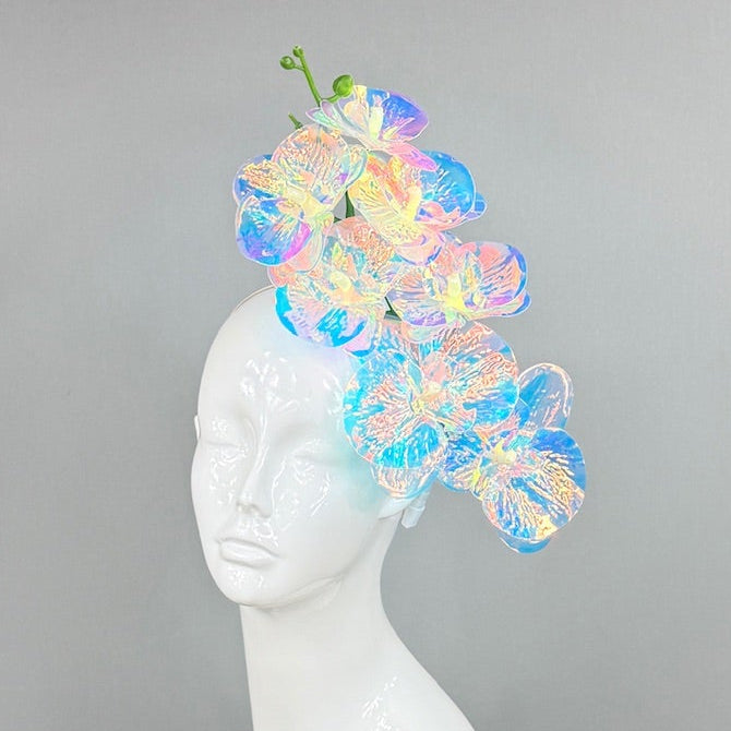Kentucky Derby Fascinator Hat | Blue, White, and Gold Headpiece | Derbyologie