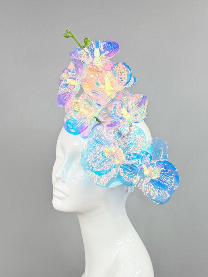 Kentucky Derby Fascinator Hat | Blue, White, and Gold Headpiece | Derbyologie