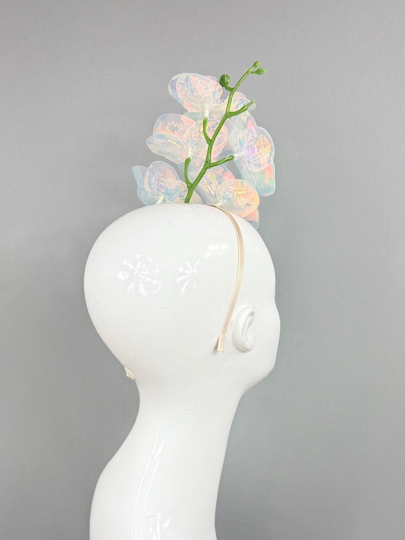 Kentucky Derby Fascinator Hat | Blue, White, and Gold Headpiece | Derbyologie