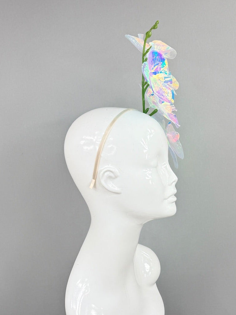 Kentucky Derby Fascinator Hat | Blue, White, and Gold Headpiece | Derbyologie