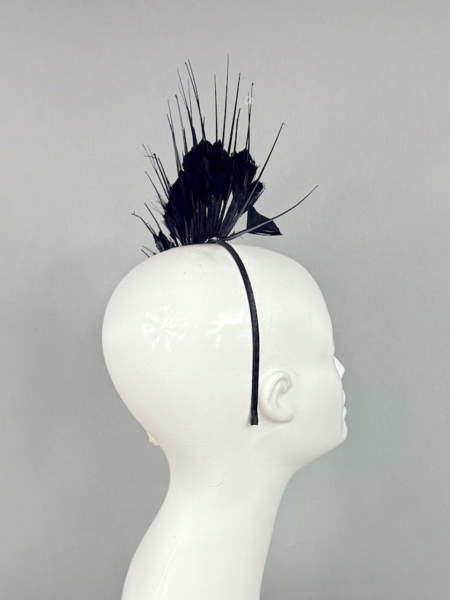 Kentucky Derby Fascinator Hat | Black Headpiece | Derbyologie