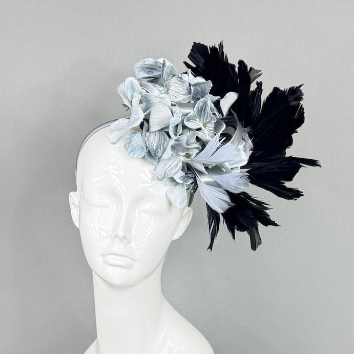 Kentucky Derby Fascinator Hat | Black and Gray Headband Hat | Derbyologie