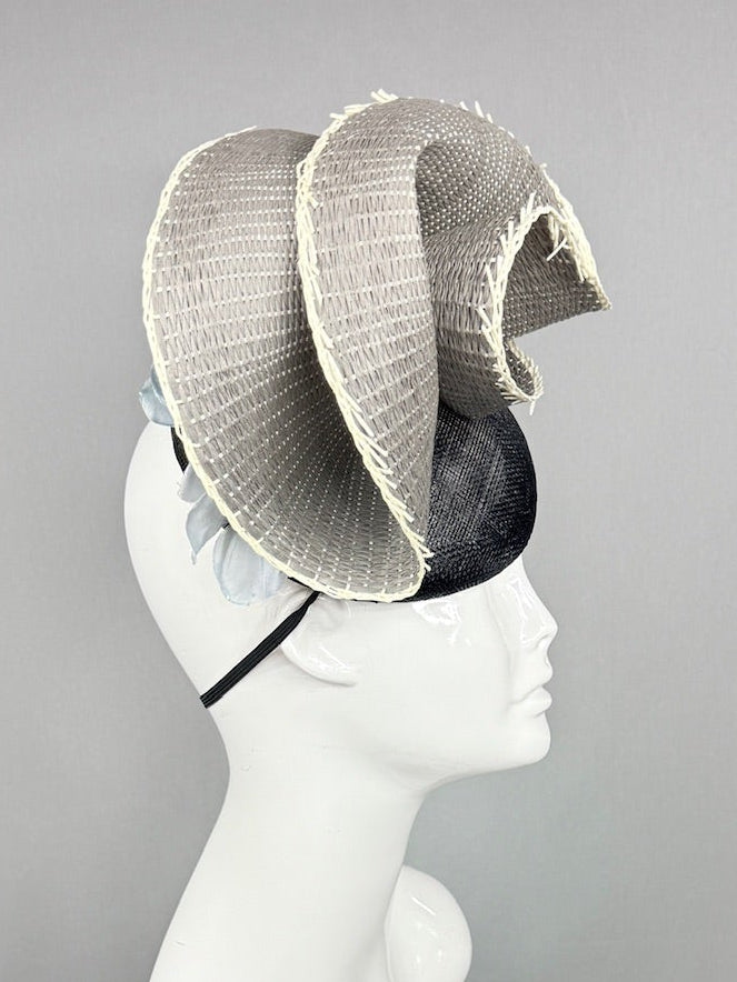 Kentucky Derby Fascinator Hat | Black and Gray Headband Hat | Derbyologie