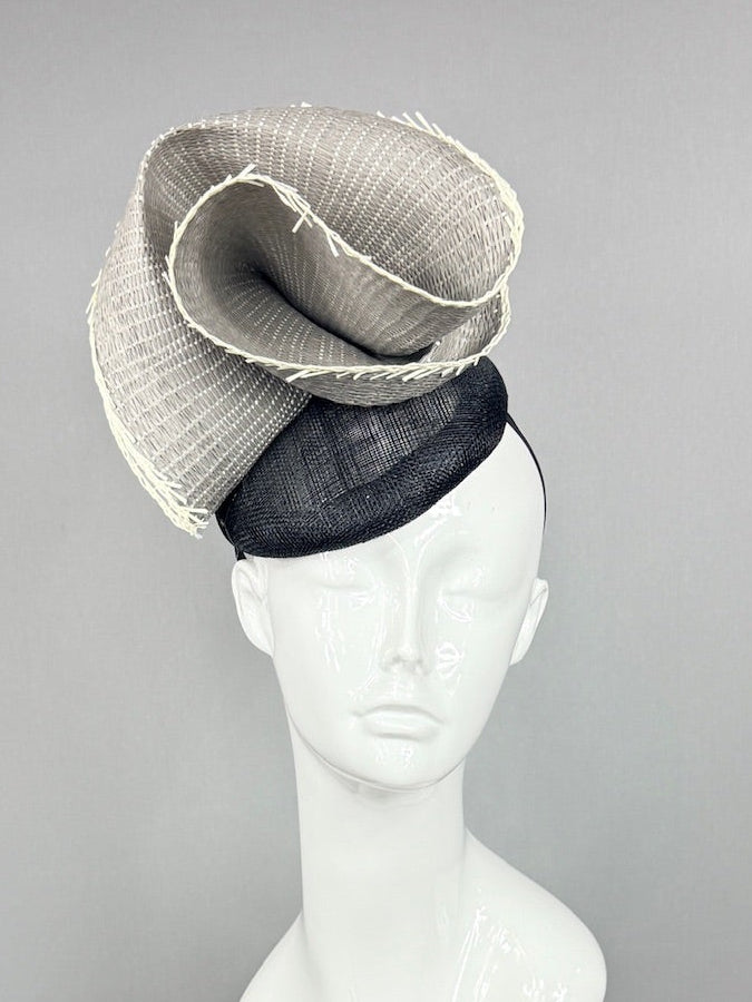 Kentucky Derby Fascinator Hat | Black and Gray Headband Hat | Derbyologie