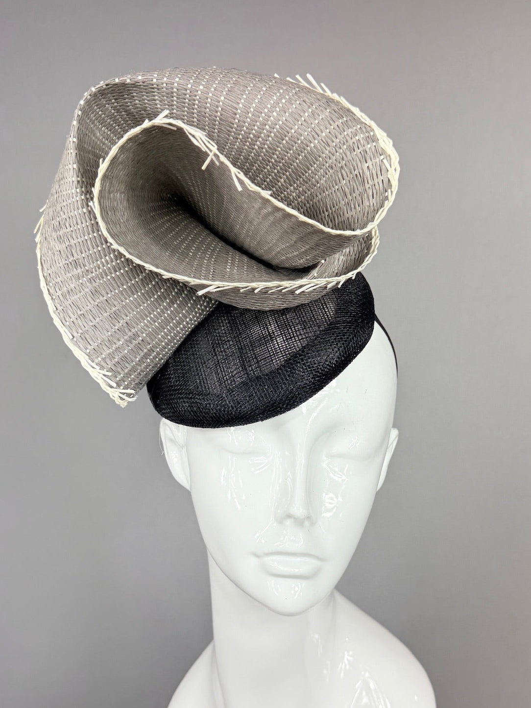 Kentucky Derby Fascinator Hat | Black and Gray Headband Hat | Derbyologie