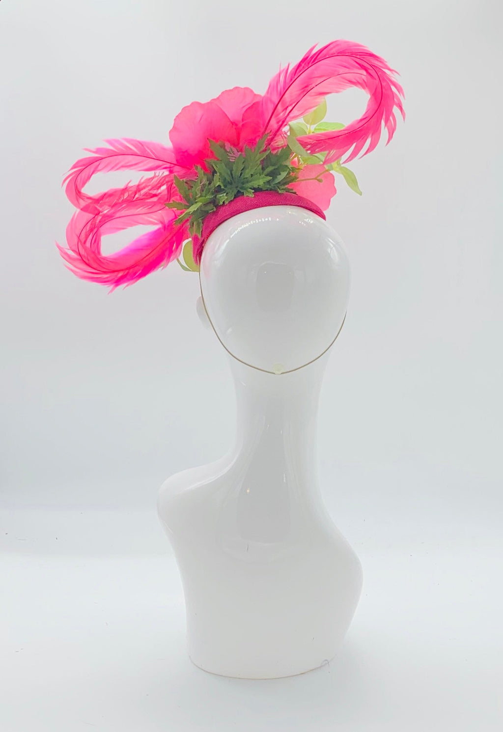 Kentucky derby hat, fascinator, floral headpiece, derby hat alternative (GOLD LINE)