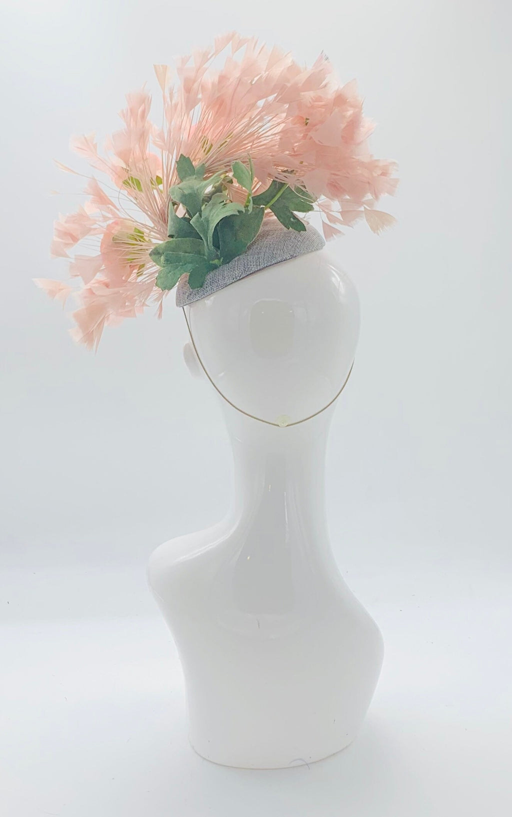Kentucky derby hat, fascinator, floral headpiece, derby hat alternative (GOLD LINE)