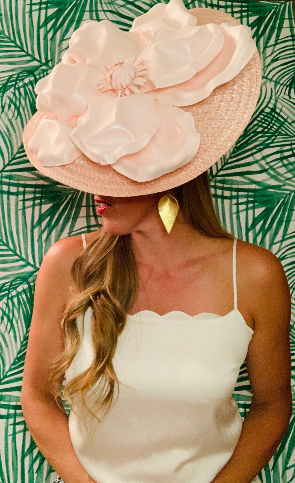 Kentucky derby hat, fascinator, floral headpiece, derby hat alternative (GOLD LINE)