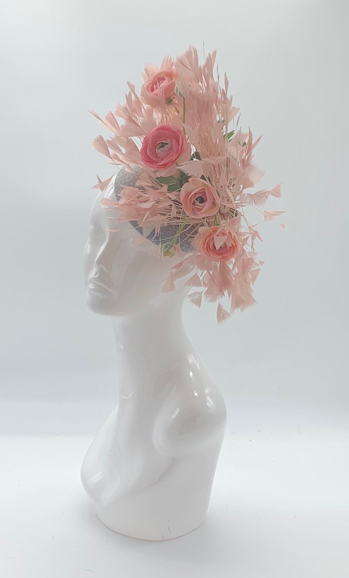 Kentucky derby hat, fascinator, floral headpiece, derby hat alternative (GOLD LINE)