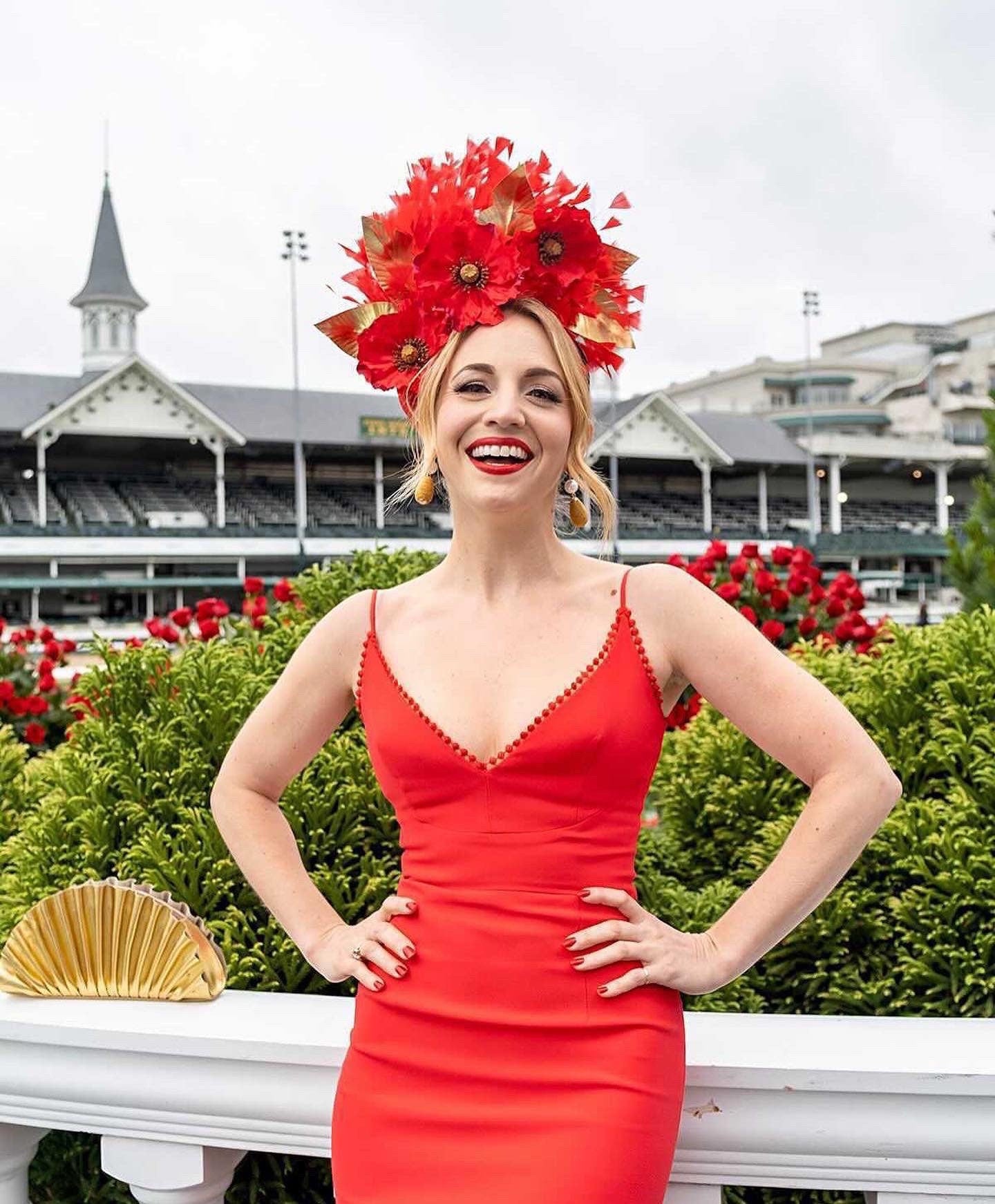 Kentucky Derby Crown Fascinator, Derby Hat, (GOLD LINE)