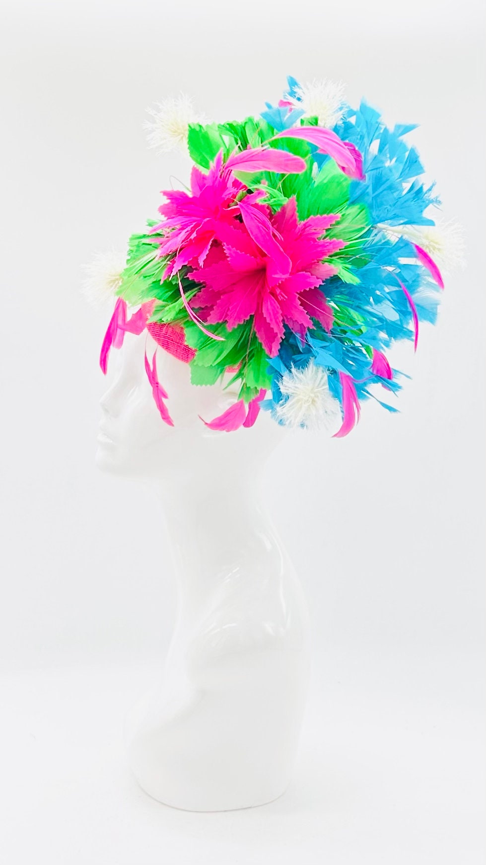 Kentucky Derby Fascinator, Oaks, Thurby, headpiece, derby hat Kentucky Derby Hat Alternative, Floral Fascinator (PLATINUM LINE)