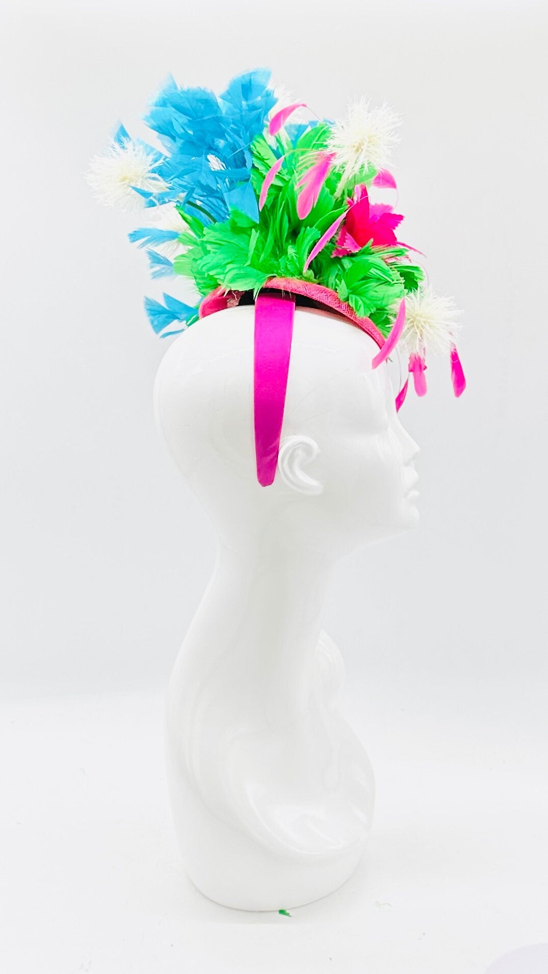 Kentucky Derby Fascinator, Oaks, Thurby, headpiece, derby hat Kentucky Derby Hat Alternative, Floral Fascinator (PLATINUM LINE)