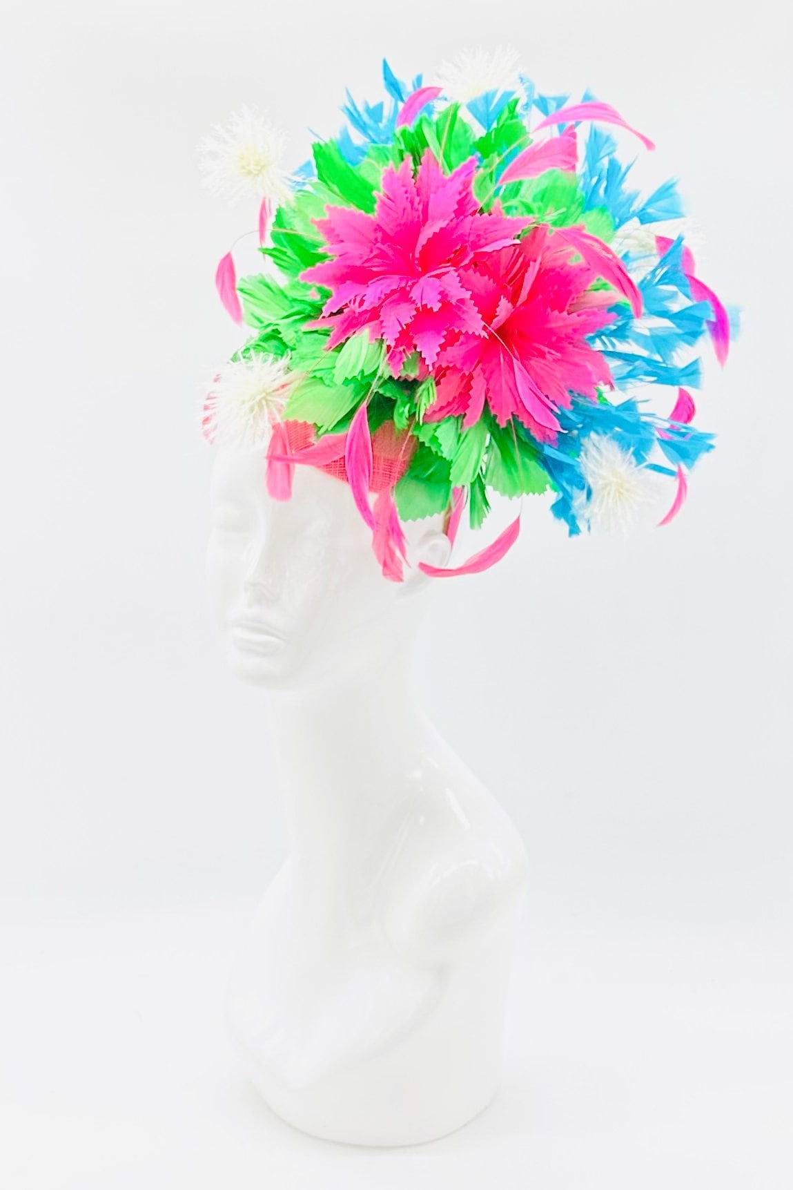 Kentucky Derby Fascinator, Oaks, Thurby, headpiece, derby hat Kentucky Derby Hat Alternative, Floral Fascinator (PLATINUM LINE)