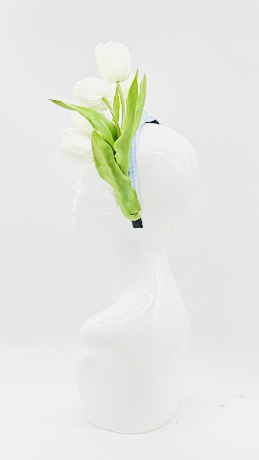 Blue and white Derby Fascinator, Kentucky Derby Hat Alternative, Kentucky derby hat (SILVER LINE)