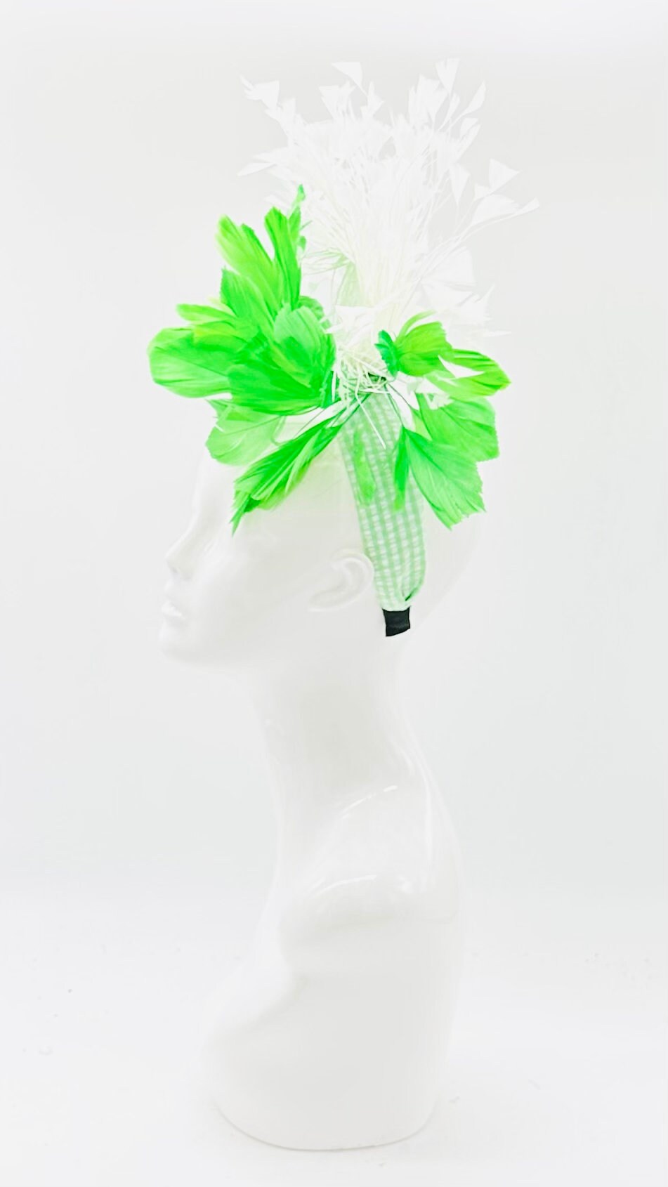 Lime green Derby Fascinator, Kentucky Derby Hat Alternative, Kentucky derby hat (SILVER LINE)