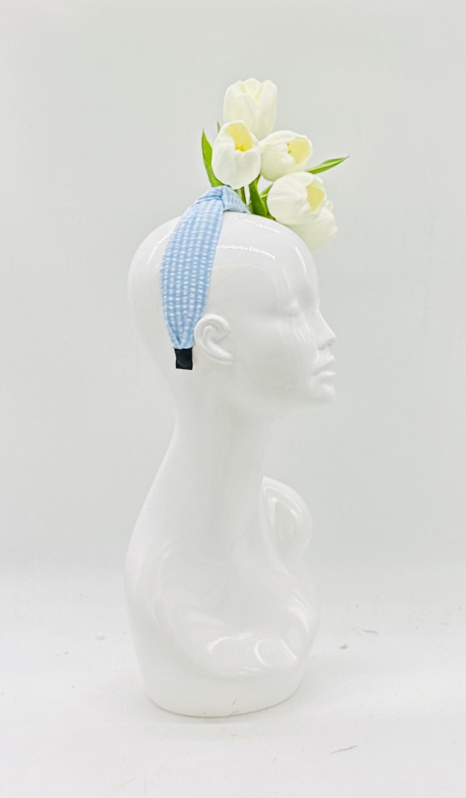 Blue and white Derby Fascinator, Kentucky Derby Hat Alternative, Kentucky derby hat (SILVER LINE)