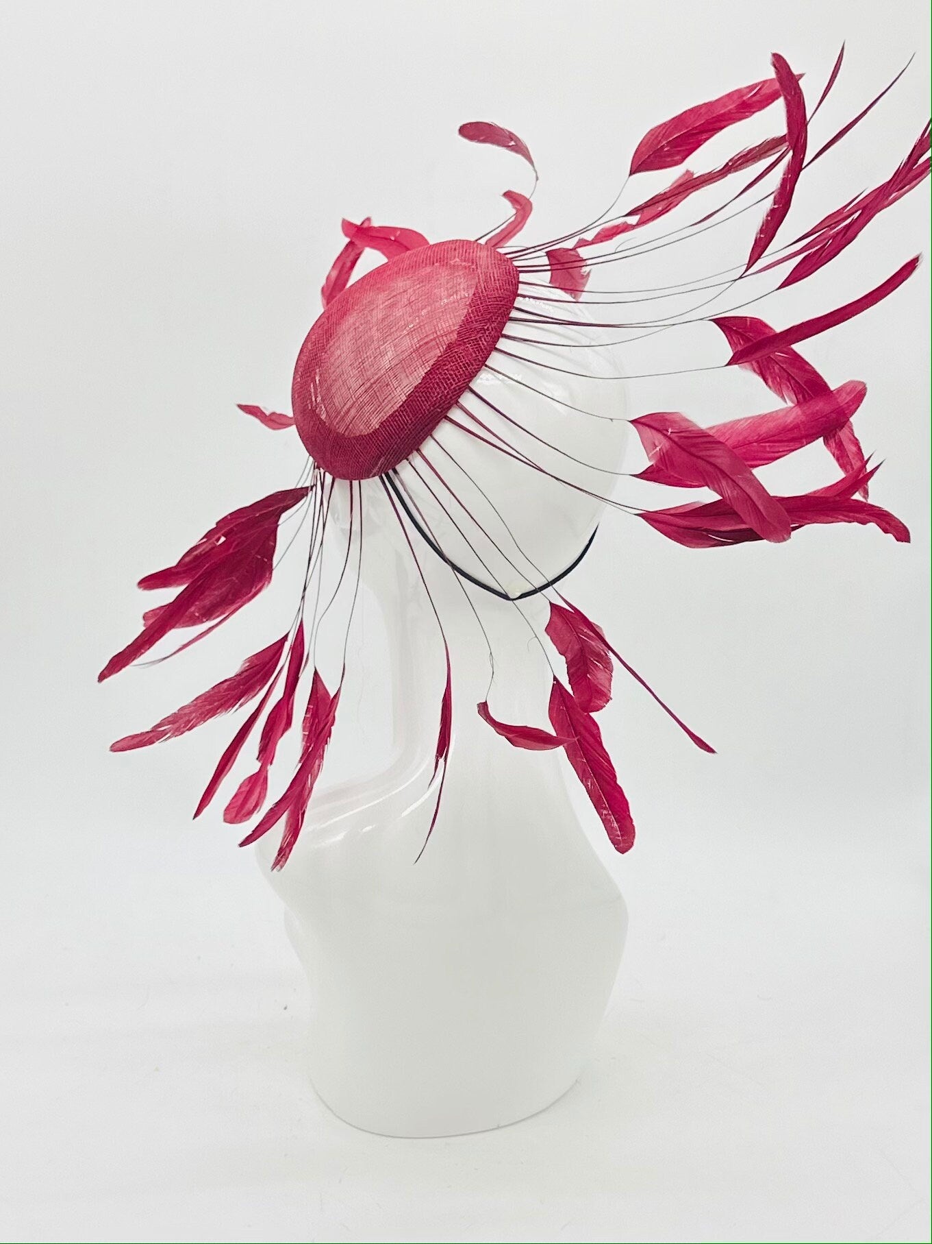 Cranberry, wine, maroon Kentucky Derby Fascinator, Derby hat, (PLATINUM LINE)