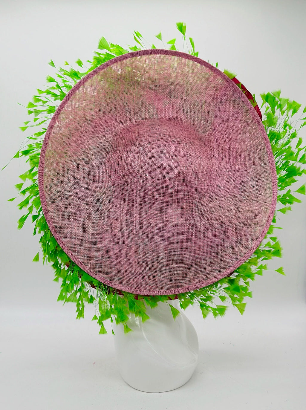 Light pink and green Derby Fascinator, Kentucky Derby Hat Alternative, Kentucky derby hat, (PLATINUM LINE)